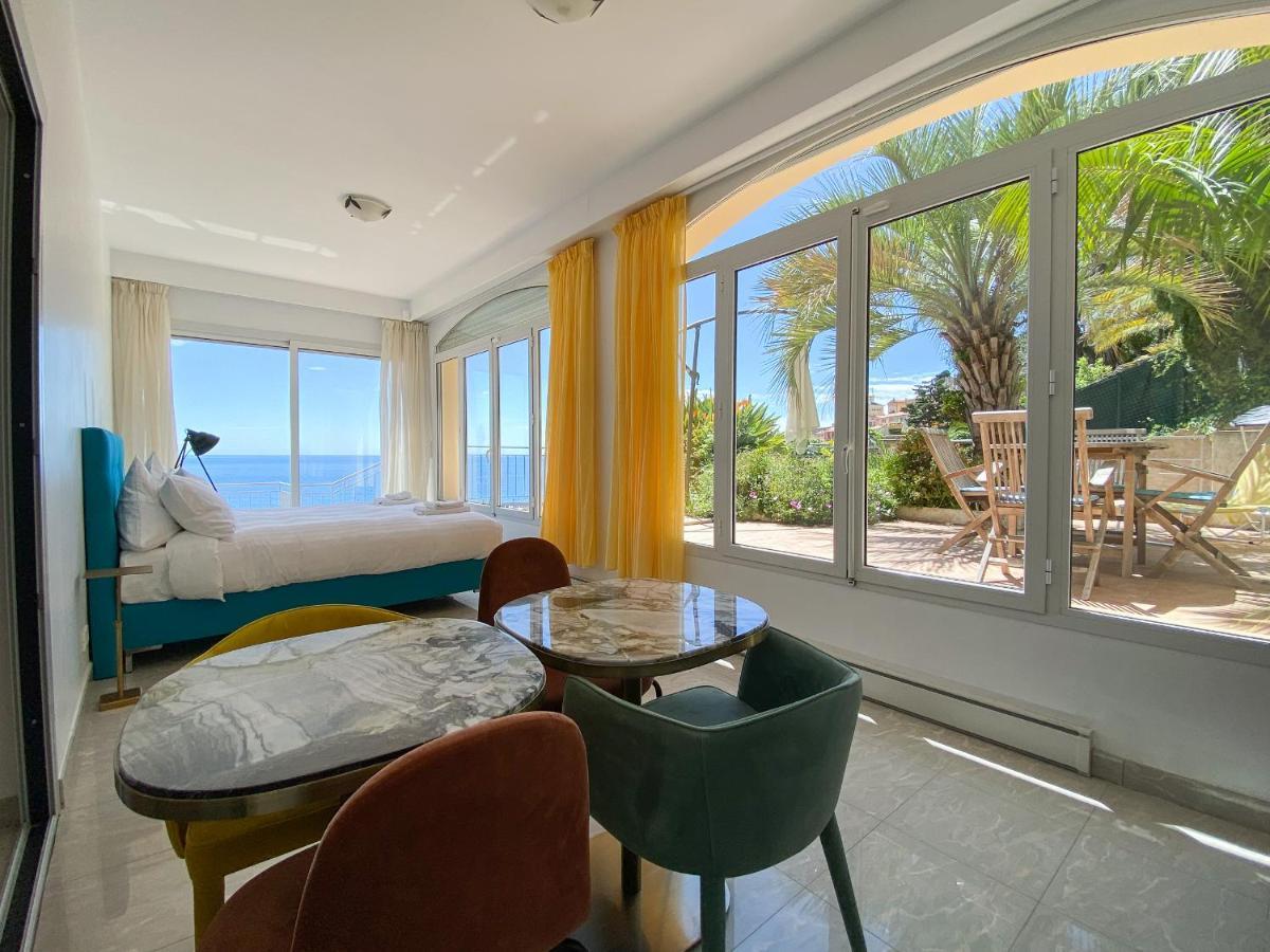 Villa l'ensoleillée vue panoramique mer, 250 m de la plage et du centre ville Menton Exterior foto
