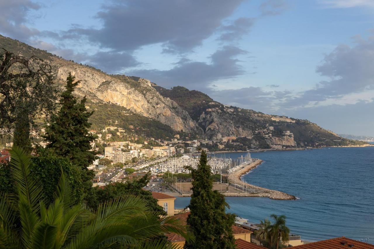 Villa l'ensoleillée vue panoramique mer, 250 m de la plage et du centre ville Menton Exterior foto