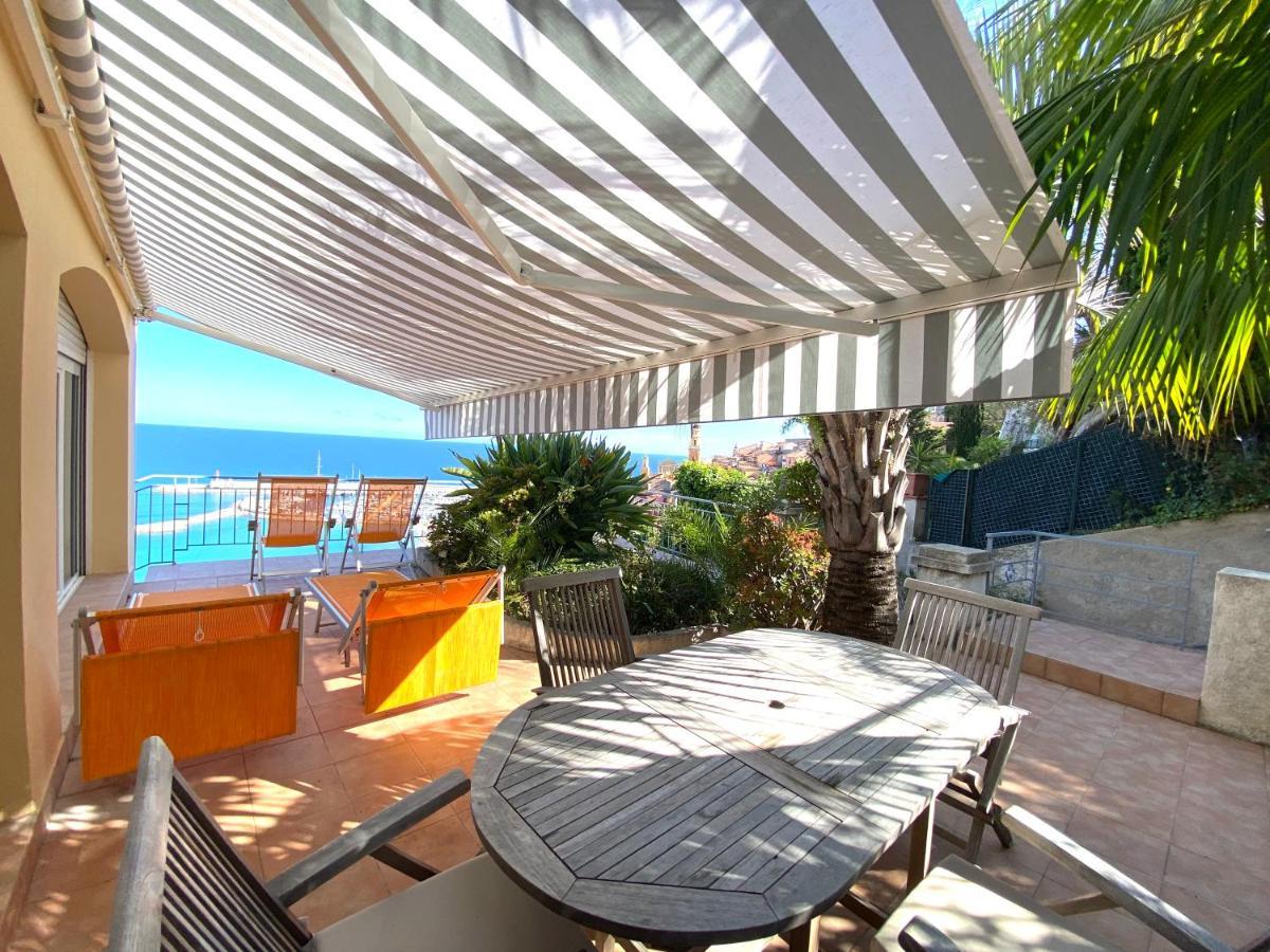 Villa l'ensoleillée vue panoramique mer, 250 m de la plage et du centre ville Menton Exterior foto