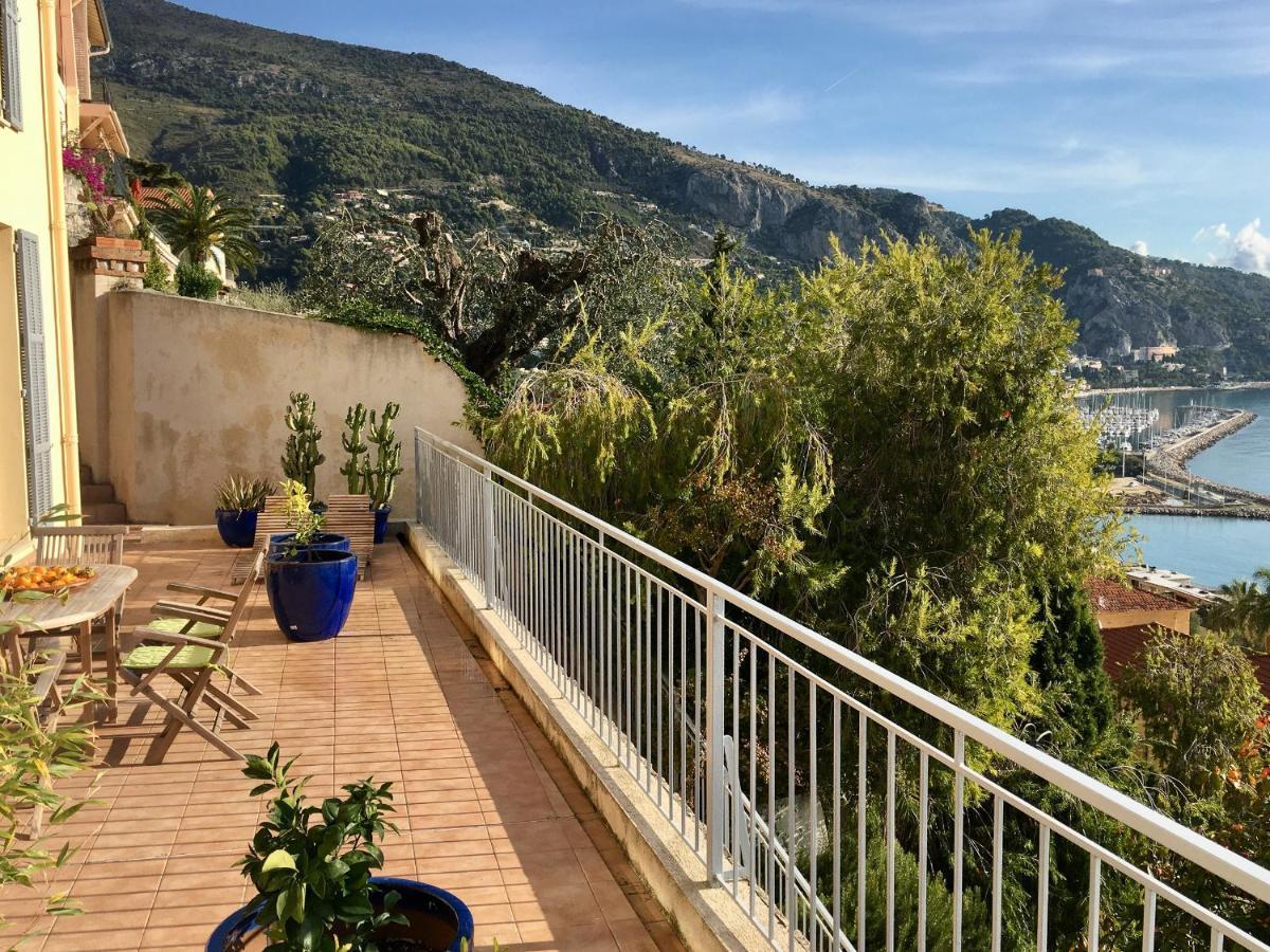 Villa l'ensoleillée vue panoramique mer, 250 m de la plage et du centre ville Menton Exterior foto