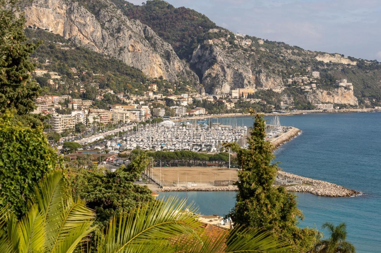Villa l'ensoleillée vue panoramique mer, 250 m de la plage et du centre ville Menton Exterior foto