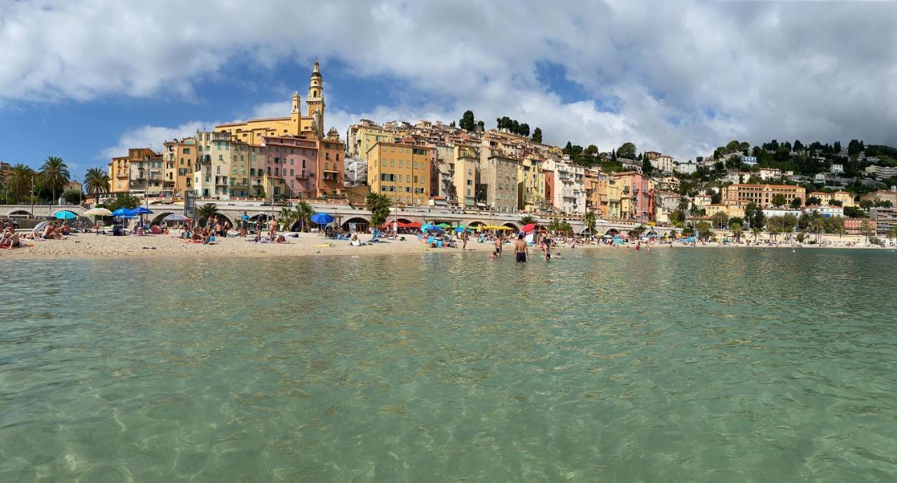 Villa l'ensoleillée vue panoramique mer, 250 m de la plage et du centre ville Menton Exterior foto