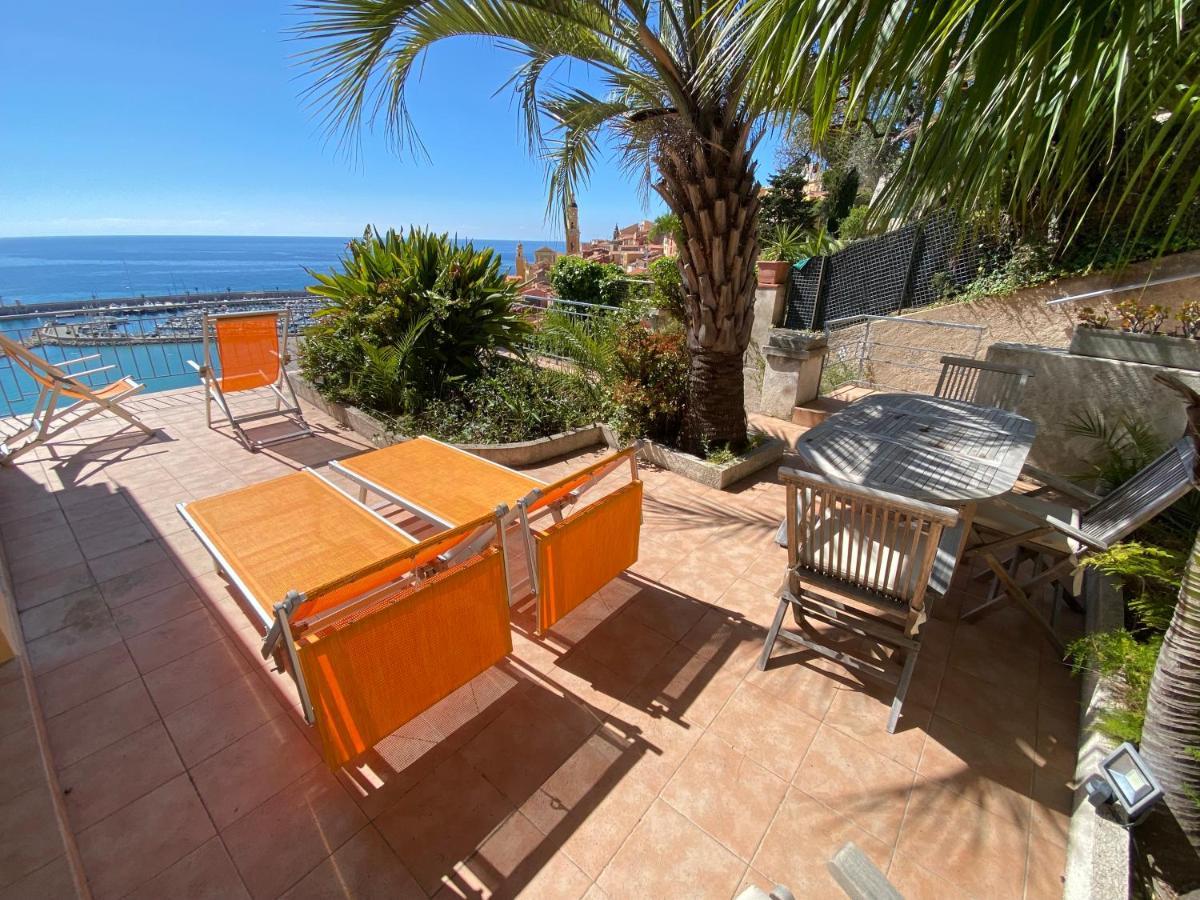 Villa l'ensoleillée vue panoramique mer, 250 m de la plage et du centre ville Menton Exterior foto